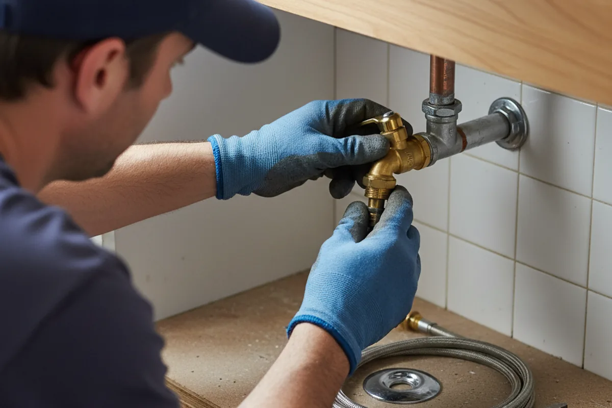 Shutoff valve and fitting work during Emergency Plumbing in Forestdale